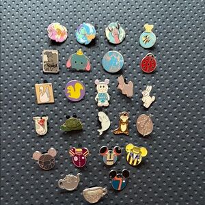 Colorful Disney Pin Collection Lot of 25